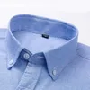 6XL Cotton Oxford Mens Shirts For Man Long Sleeve Casual Dress Shirt Men Embroidered Without Pocket Button Social Clothing 240119