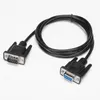 DB9 hane till rs232 kabel com seriell port parallell port kvinnliga hål kristallhuvud kabel dub-9to db9 seriell port kabel