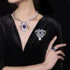 Brooches French Elegant Pearl Tassel Bow Copper Accessories High-grade Exquisite Micro-inlaid Zircon Female Corsage Clothing Pin