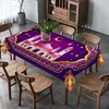 Nappe de Table pour Ramadan Mubarak, décoration islamique musulmane de l'aïd, lanterne lumineuse de lune pour mosquée, restauration de cuisine, résistante aux taches