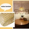 Pendant Lamps EU Plug In Rope Light Hanging Chandelier Lights Hand Woven Bamboo Lampshade For Living Dinning Room Bedroom Kitchen
