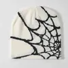 Gorro/bonés de caveira moda tricô aranha web design chapéu para homens mulheres pulôver boné de pilha y2k goth quente gorro chapéus novo hip-hop boné de rua yq240207
