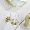 Toothbrush Holder Stainless Steel Toothbrush Tumbler Cup Holder Wall Mount Bathroom Hardware Accessores 240118