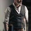 Män överdimensionerade Vneck Vintage Double Breasted Suit Hunting Tweed Vest Fishing Slim Retro Waistcoat Wedding Male 240125