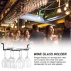 Kitchen Storage Wine Glass Rack Wall Mounted Metal Organizer Under Cabinet Stem Ware Holder Bar For Home