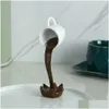 Dekorative Objekte Figuren Harz Statuen Schwimmende Kaffeetasse Kunst Skulptur Home Küche Dekoration Handwerk Spilling Magic Pouring L Ott4N