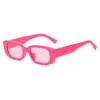 Стильные солнцезащитные очки y2k для женщин и мужчин, розовые, маленькие, прямоугольные, красочные, солнцезащитные очки в квадратной оправе, UV400, очки 240131