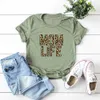 21 color Mom Life Leopard Print Women Summer T-shirts Graphic Harajuku Tees Female Short Sleeve Round Neck Aesthetic Vintage Tshirts Tops C0220