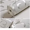 SilverGold Victorian Damask Embossed Wallpaper Roll Wall Coverings Silver Floral Luxury Loquat leaf Paper home Decor 240122