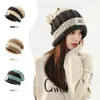 Bonnet/Crâne Casquettes Grosse Tête Hommes Femmes Laine Cap Épaissi Tricoté Rayures Chaud Hiver Polyvalent Étudiants Pile Cap Head Wrap Beanie Livraison Gratuite YQ240207