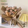 Peach Skin Roll Craft Paper 52cm x 6y Two-Color Waterproof Flower Bouquet Wrapping Paper Handmade DIY Florist Kraft Tissue Paper 240122