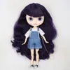 ICY DBS Blyth Boneca bjd corpo articulado pele branca rosto fosco BL169 cabelo roxo 30 cm 240129