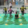 Outils de formation sensorielle Soft Lotus Leaf Pad Frog Jumping Foam Field Enfants Accessoires de jeu en plein air Jeux de sport de la maternelle Jouets 240202