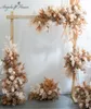 Guirnaldas de flores decorativas Boda Champán Floral Flor artificial Arreglo de fila Camino Bola de plomo Torium Mariage Telón de fondo Pared Deco9292237