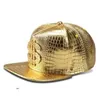 Ball Caps PANGKB Merk BIG A CAP goud lederen metalen hoed hoofddeksels voor mannen vrouwen volwassen outdoor casual zon baseball cap 230626