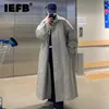 IEFB Korean Style Long Coat Trend Men's Vintage Loose Oversize Casual Windbreakers Autumn Knee High Trench 9C2304 240122