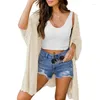 Dames Knits 2024 Lente Zomer Losse Effen Kleur Gebreid Vest Jas Modieuze Vleermuismouwen Dinified Trui