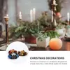 Candle Holders 3 Pcs Christmas Candlestick Durable Dining Table Decor Home Small Metal Xmas Candleholder Party Desktop Adornment