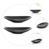 Dinnerware Sets 2 Pcs Tableware Seafood Sushi Plate Tray Ceramic Jewelry A5 Melamine Black Serving Platter