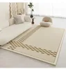 Tapis GP0512 Salon Tapis Lumière Luxe Couleur Chaude Couleur Crème Style Chambre Tapis De Sol Imperméable Effaçable Et Non Lavable