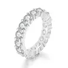 Cluster Ringen Luxe Ronde Kristal Voor Vrouwen Hippie Iced Out Zirconia Ring Punk Rock Accessoires Bruiloft Sieraden Groothandel OHR051