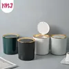 Mini Small Waste Bins Desktop Garbage Basket Home Table Plastic Trash Can Office Supplies Dustbins Sundries Barrel Box 4 Colors 240123