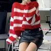Cropped Pullovers Women S-6XL Simple Fall Knitwear Young College Striped All-match Ins Korean Y2k Schoolgirls Sweaters Loose 240202