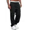 Pantaloni da uomo Salopette multitasche Gamba dritta Sport Fitness Abbigliamento uomo Cargo Baggy Tuta coreana