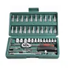 Objets décoratifs Figurines PCS Socket Set Outil de réparation de voiture Clé à cliquet Clé à cliquet Tournevis Kit de travail des métaux professionnel Dhka2