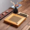 TEA TRAYS Pinny Natural Bamboo Tray Square and Rectangle Ceremony Table Chinese Set Environment Board