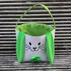 DHL Festive Easter Basket Bunny Printing Handbag Bucket New Bow Tote Bucket With Handle High Quality Made 0207