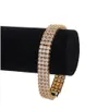 Tennis Whosale Hip Hop 3 Row Chain Gold Sier Cubic Zirconia Iced Out Cz Stones Bracelet Drop Delivery Jewelry Bracelets Dhzid