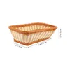 Conjuntos de louça Rattan Pão Cesta Titular Armazenamento Bandeja de Servir Frutas Tecido Hamper Household