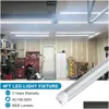 Tubi LED 25 pezzi T8 Lampada da negozio 4Ft 60W 6000K Bianco freddo Lente trasparente Er Doppio lato 4 file Forma a V Integrata Lampada Bb Dispositivo di raffreddamento Do Dhoiy