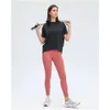 T-shirt d'été Lu Align Woman Back Action Substituts à manches courtes dans les couvertures de soutien T-shirt de course Jogger Lemon Lady Gry Sports Girls