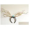 Chapeaux de fête Couvre-chefs Europe et Amérique P Ographie Mme Simation Antler Twig exagérée GB614 Drop Delivery Home Garden Festive Supplie Dh0Wo