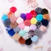 Keychains 50-piece Set Pom Keychain Faux Fur Pompoms With Split Ring And Keyrings For Bag Charm Accessories