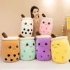 22-70 cm olbrzyma rozmiar bąbelki herbata Plushies Squishy Milk Tea Boba Pillow Peluche Lody Owoce Sok Soków Butelka Dekor