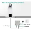 Bathroom Sink Faucets 652F Automatic Sensor Touchless Induction Water Deck Mounted Tap Saving Easy To Use