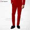 Costumes pour hommes Pantalons de velours de luxe pour la fête de la mode masculine sur mesure Classique Long Mariage Banquet Groomsman Slim Fit Pantalon élégant