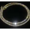 Fabrycznie niestandardowe przełęcz hurtowy tester diamentowy 925 Srebrny VVS MOISSANITE Tinnis Łańcuch 3 mm łańcuch tenisowy