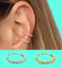 1PC Tiny Ear Cuff Dainty Conch Huggie CZ Niet-doorboorde Diamanten Neusring Mode-sieraden Vrouwen Gift3369737