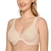 Delimira grande taille soutien-gorge minimiseur pour femmes lisse couverture complète à armatures sans couture grande taille soutiens-gorge D DD E F 240201