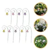 Garden Decorations 9 PCS Artificial Yard Ornament Stakes Decorative Flower With Sticks Insert Wood Pile