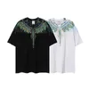 MB herrt-shirts 24SS Designer Men's T-shirts Marcelo MB Trendy Brand Feather Short Sleeved Green Forest Peacock Wings Tryckt Mens T-shirt Summer