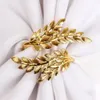 180Pcs Gold Leaf Napkin Rings Fall Napkin Holder for Christmas Thanksgiving Wedding Dinnig Table Decoration 240127