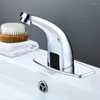 Bathroom Sink Faucets 652F Automatic Sensor Touchless Induction Water Deck Mounted Tap Saving Easy To Use