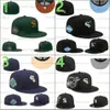 2024 Men's Baseball Full Closed Caps SD Letter Ed Brown Color Bone New Chicago Southside Patched 60 Mix Colors Sport Fitted Hats World Series Tiger Navy Fe7-01