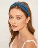 8 pçs vintage headbands feminino torção atada boho elástico faixas de cabelo para meninas criss cross turbante simples headwrap yoga treino 240125