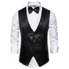 Men's Tank Tops Solid Color Sequin Costume Waistcoat With Bow Mens Rains Jacket Mid Weight Jackets Thick Fleece Sweater Men